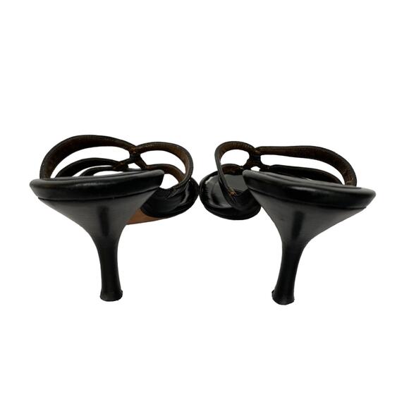 Cole Haan Strappy Sandals Mules Leather Slip On kitten heel Size 9B - Picture 5 of 8